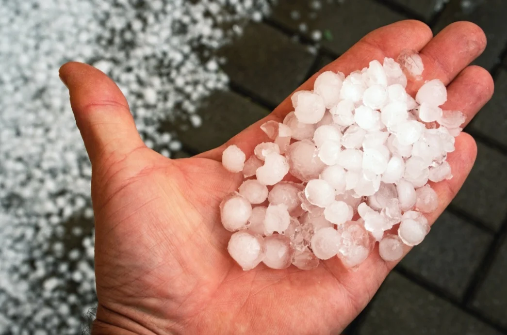 Storm Recovery Hail Hand Roof Background