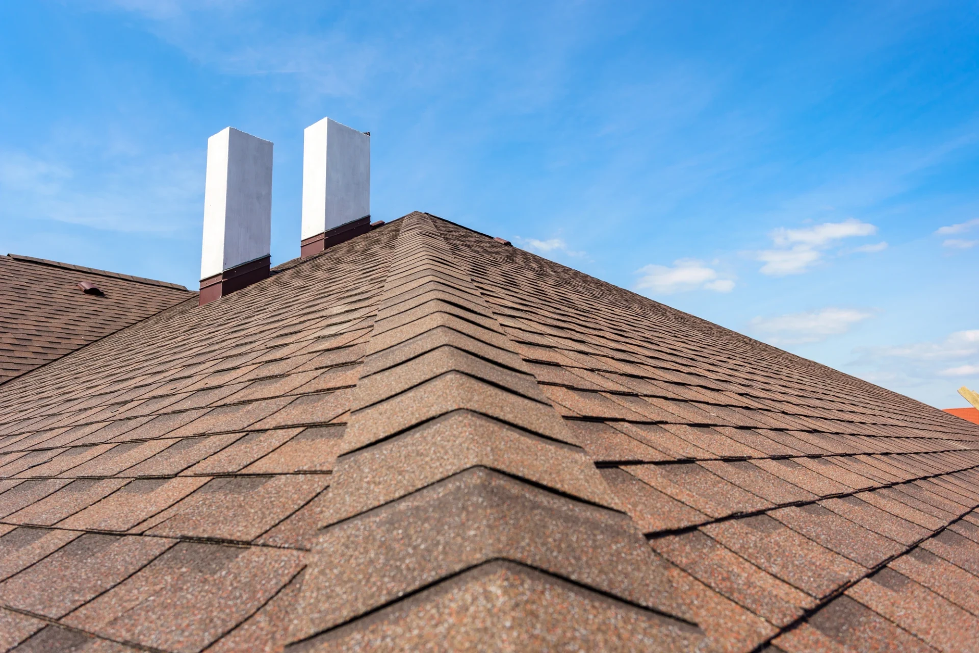 There is an up-close image of a roof