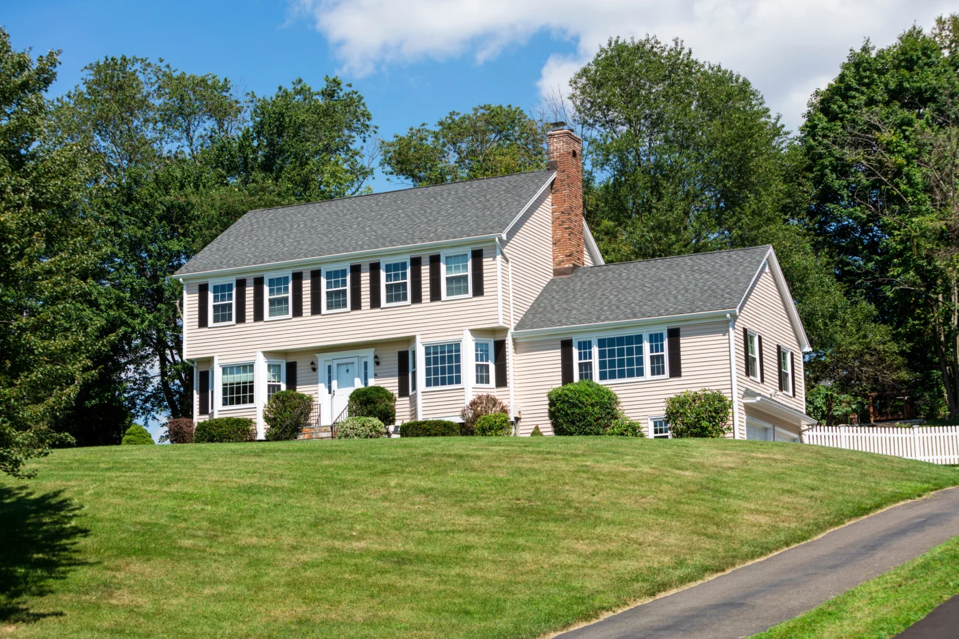 Beautiful Colonial Home With New Siding Installed