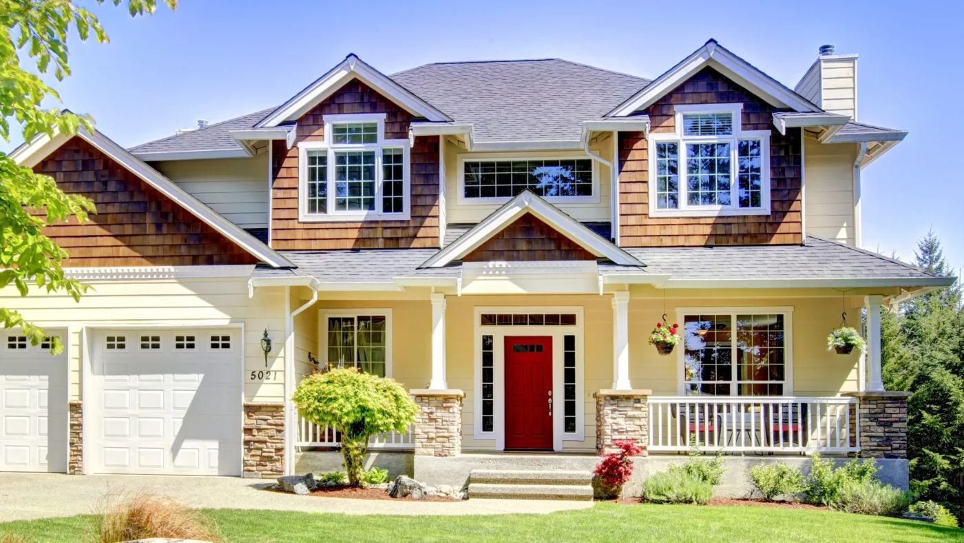 Beautiful home with mixed siding and asphalt shingle roof