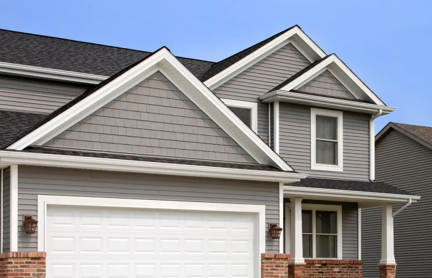 House with gray hardie plank siding